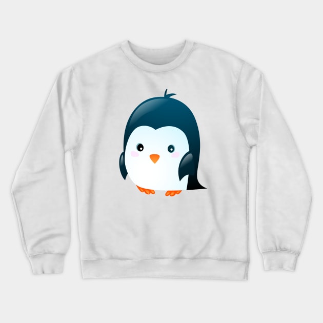 Beautiful Penguin Cartoon Art Print Crewneck Sweatshirt by MariaStore